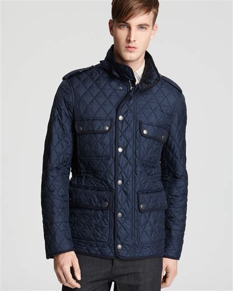 burberry brit men's dark navy russell quilted jacket|Designer Quilted Jackets for Men .